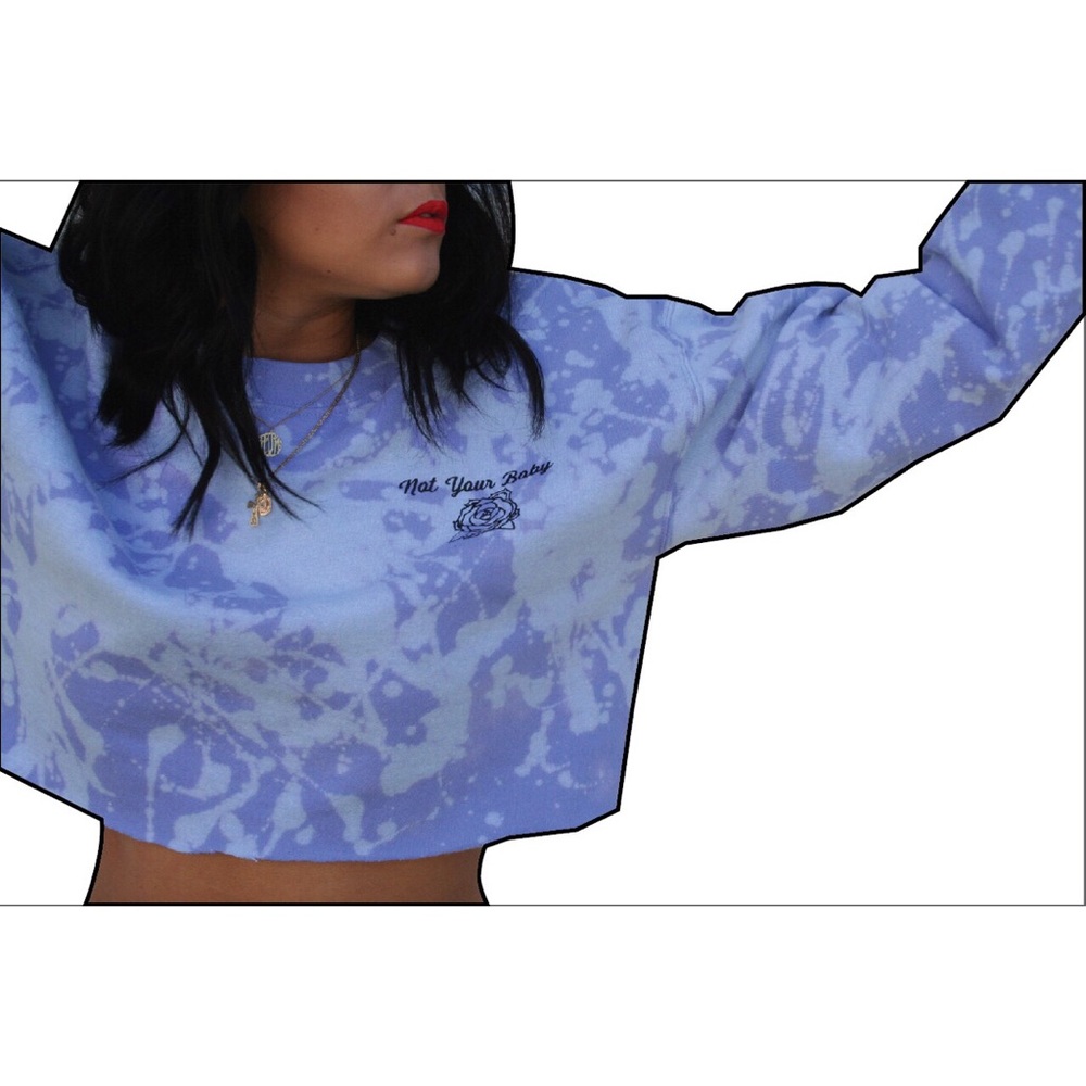 Crop crew neck Not Your Baby sweatshirt